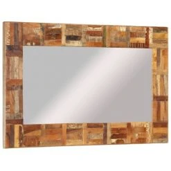 TRUE DEAL Miroir Mural Bois Massif De Récupération 60x110 Cm -Miroir Soldes Boutique 67308950 4