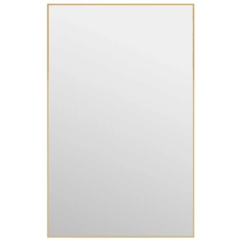 TRUE DEAL Miroir De Porte Doré 50x80 Cm Verre Et Aluminium 4 TRUE DEAL Miroir De Porte Doré 50x80 Cm Verre Et Aluminium – Image 2
