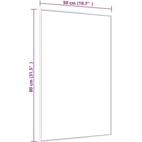 TRUE DEAL Miroir De Porte Doré 50x80 Cm Verre Et Aluminium 6 TRUE DEAL Miroir De Porte Doré 50x80 Cm Verre Et Aluminium – Image 4