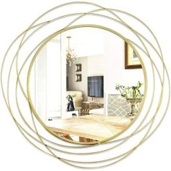 GGNRALNY Miroir Mural Miroir Rond De Décoration Murale Miroir Suspendu Rond Miroir De Décoration