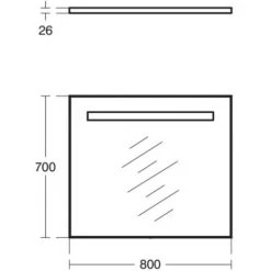 Ideal Standard Miroir Mural Avec éclairage LED Intégré, Lumière Naturelle, 70x80cm (R0284BH) 5 Ideal Standard Miroir Mural Avec éclairage LED Intégré, Lumière Naturelle, 70x80cm (R0284BH) -Miroir Soldes Boutique 67360553 2