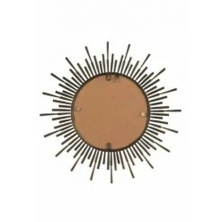 LANADECO Miroir Rond Avec Rayons De Soleil En Métal Doré - Or