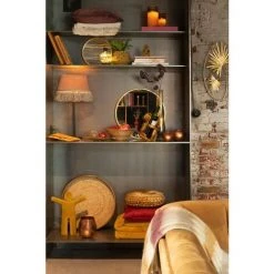 LANADECO Miroir Rond Avec Cadre Doré - Or -Miroir Soldes Boutique 67480665 4