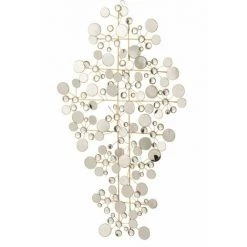 LANADECO Décoration Murale Composée De Petits Miroirs Rond - Argent