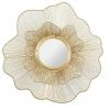 OSTARIA Miroir Fleur Métal Doré D70 - Or