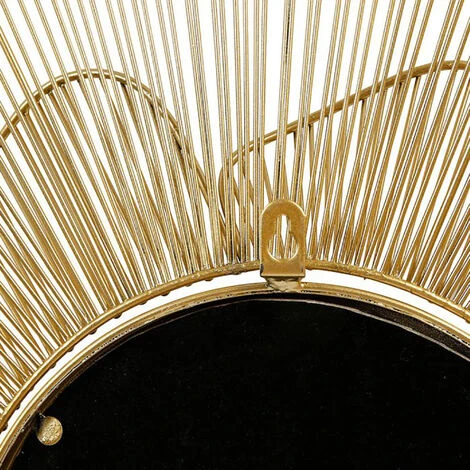 OSTARIA Miroir Fleur Métal Doré D70 - Or 5 OSTARIA Miroir Fleur Métal Doré D70 - Or – Image 3