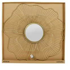 OSTARIA Miroir Fleur Métal Doré D70 - Or 9 OSTARIA Miroir Fleur Métal Doré D70 - Or -Miroir Soldes Boutique 67488660 4