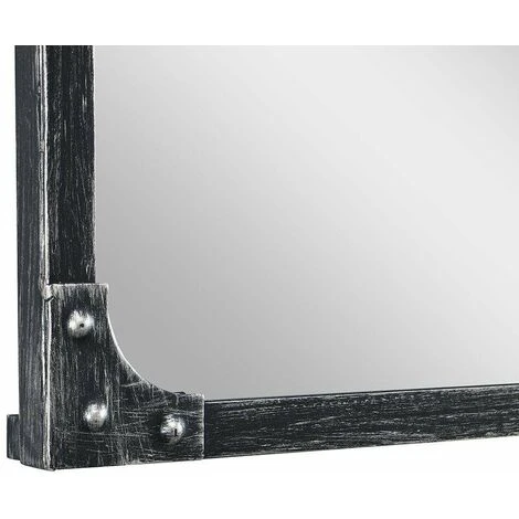 VENTE-UNIQUE.COM Miroir Fenêtre Industriel En Fer - L. 100 X H. 51 Cm - Noir Effet Vieilli - MAASTRICHT - Noir 6 VENTE-UNIQUE.COM Miroir Fenêtre Industriel En Fer - L. 100 X H. 51 Cm - Noir Effet Vieilli - MAASTRICHT - Noir – Image 4