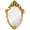 ENLENK Miroir Mural Décoratif Antique En Forme De Bouclier Doré 30 × 23 Cm (petit) -Miroir Soldes Boutique 67580883 1