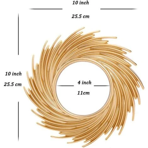 ENLENK Miroir Mural | Miroir Rond Pour La Décoration Murale De La Maison, Du Salon Et De La Chambre | Photo Haute Résolution | Cadeau Original Pour Femme Et Maman Avec Des Lunettes De Soleil Accrochées Au Mur | Miroir Doré Pour La Décoration 4 ENLENK Miroir Mural | Miroir Rond Pour La Décoration Murale De La Maison, Du Salon Et De La Chambre | Photo Haute Résolution | Cadeau Original Pour Femme Et Maman Avec Des Lunettes De Soleil Accrochées Au Mur | Miroir Doré Pour La Décoration – Image 2