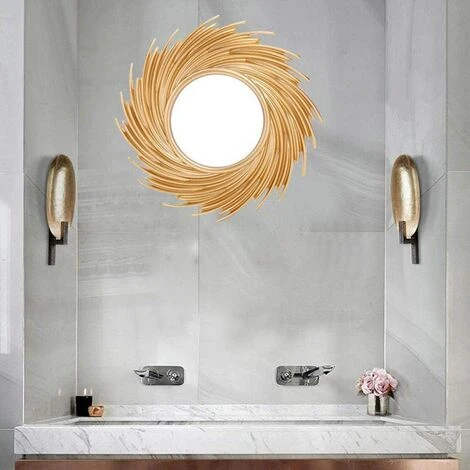 ENLENK Miroir Mural | Miroir Rond Pour La Décoration Murale De La Maison, Du Salon Et De La Chambre | Photo Haute Résolution | Cadeau Original Pour Femme Et Maman Avec Des Lunettes De Soleil Accrochées Au Mur | Miroir Doré Pour La Décoration 7 ENLENK Miroir Mural | Miroir Rond Pour La Décoration Murale De La Maison, Du Salon Et De La Chambre | Photo Haute Résolution | Cadeau Original Pour Femme Et Maman Avec Des Lunettes De Soleil Accrochées Au Mur | Miroir Doré Pour La Décoration – Image 5