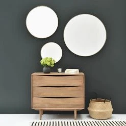PASSAGE VERNET Miroir Rond En Laiton 80 Cm - Murat - Dorado