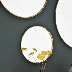 PASSAGE VERNET Miroir Rond En Laiton 40 Cm - Murat - Dorado -Miroir Soldes Boutique 67620368 5