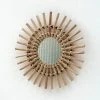 CASATERA Miroir Soleil Vintage En Rotin Naturel 30 Cm - Moka - Madera Clara