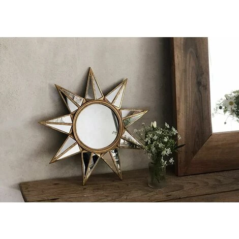 MAISON TILLEUL Miroir étoile Doré 34 Cm - Manderley - Or 7 MAISON TILLEUL Miroir étoile Doré 34 Cm - Manderley - Or – Image 5