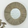 CASATERA Miroir Rond En Paille De Mendong 40 Cm - Sumba - Madera Clara -Miroir Soldes Boutique 67620444 1