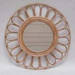 CASATERA Miroir Rond Fleur Vintage En Rotin Naturel 45 Cm - Moka - Madera Clara 9 CASATERA Miroir Rond Fleur Vintage En Rotin Naturel 45 Cm - Moka - Madera Clara -Miroir Soldes Boutique 67620480 4