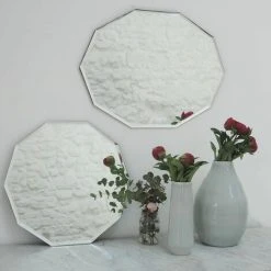 MAISON TILLEUL Miroir Rond Décagonal Biseauté Léonie 44 X 47 Cm - Plateado -Miroir Soldes Boutique 67620533 5