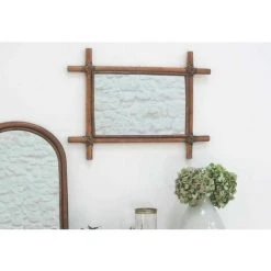 CASATERA Miroir Rectangulaire En Rotin 79 X 59 Cm - Marcel - Madera Clara -Miroir Soldes Boutique 67620578 3