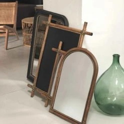 CASATERA Miroir Rectangulaire En Rotin 79 X 59 Cm - Marcel - Madera Clara -Miroir Soldes Boutique 67620578 5