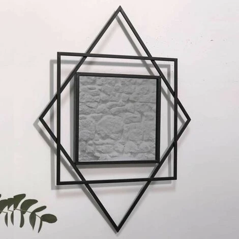 PASSAGE VERNET Miroir à Motif Graphique Art Déco Noir 70 X 50 Cm - Tonka - Intérieur/extérieur - Negro 4 PASSAGE VERNET Miroir à Motif Graphique Art Déco Noir 70 X 50 Cm - Tonka - Intérieur/extérieur - Negro – Image 2
