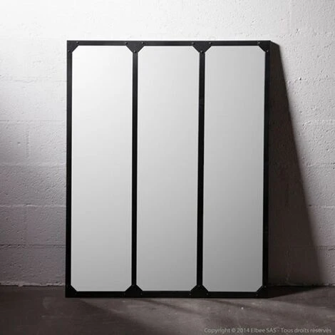 DECOCLICO FACTORY Miroir Atelier XL Rectangulaire En Métal Noir 95 X 120 Cm - Bricklane - Intérieur/extérieur - Negro 6 DECOCLICO FACTORY Miroir Atelier XL Rectangulaire En Métal Noir 95 X 120 Cm - Bricklane - Intérieur/extérieur - Negro – Image 4