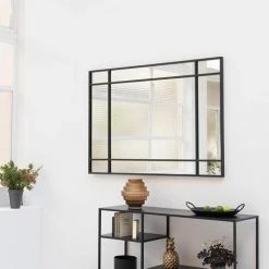 PASSAGE VERNET Miroir Art Déco En Métal Noir 130 X 90 Cm - Wallis - Intérieur/extérieur - Negro 10 PASSAGE VERNET Miroir Art Déco En Métal Noir 130 X 90 Cm - Wallis - Intérieur/extérieur - Negro -Miroir Soldes Boutique 67620599 4