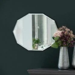 MAISON TILLEUL Miroir Ovale Décagonal Biseauté Léonie 59 X 44 Cm - Plateado