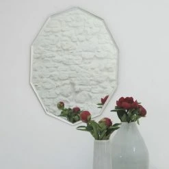 MAISON TILLEUL Miroir Ovale Décagonal Biseauté Léonie 59 X 44 Cm - Plateado -Miroir Soldes Boutique 67620617 5