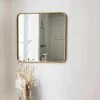 DECOCLICO FACTORY Miroir Carré En Métal Doré 65 X 65 Cm - Uptown - Intérieur/extérieur - Dorado -Miroir Soldes Boutique 67620640 1
