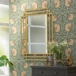 PASSAGE VERNET Miroir Art Déco Rectangulaire En Métal Doré 101 X 76 Cm - Ginger - Intérieur/extérieur - Dorado -Miroir Soldes Boutique 67620655 3