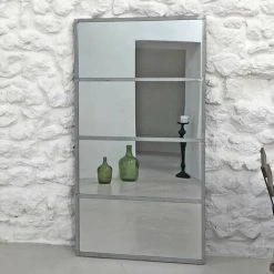 DECOCLICO FACTORY Miroir Verrière Atelier Rectangulaire Métal Finition Zinc 140 X 75 Cm - Barney - Intérieur/extérieur - Plateado 10 DECOCLICO FACTORY Miroir Verrière Atelier Rectangulaire Métal Finition Zinc 140 X 75 Cm - Barney - Intérieur/extérieur - Plateado -Miroir Soldes Boutique 67620658 4