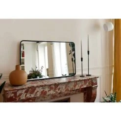 MAISON TILLEUL Miroir Rectangulaire En Métal Maillechort Noir 85 X 55 Cm - Chaumont - Negro -Miroir Soldes Boutique 67620662 4