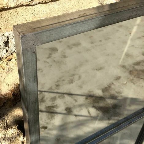 DECOCLICO FACTORY Miroir Verrière Rectangulaire En Métal Finition Zinc 110 X 85 Cm - Bréhat - Intérieur/extérieur - Plateado 7 DECOCLICO FACTORY Miroir Verrière Rectangulaire En Métal Finition Zinc 110 X 85 Cm - Bréhat - Intérieur/extérieur - Plateado – Image 5