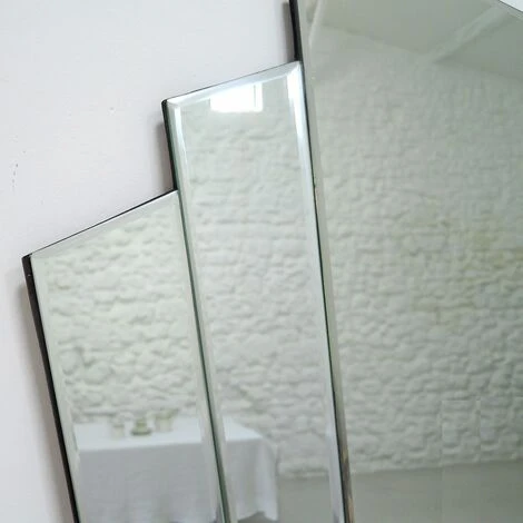 PASSAGE VERNET Miroir Art Déco 66,5 X 71 Cm - Gatsby - Blanc 6 PASSAGE VERNET Miroir Art Déco 66,5 X 71 Cm - Gatsby - Blanc – Image 4