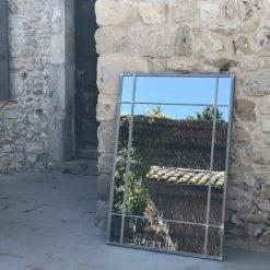 PASSAGE VERNET Miroir Art Déco En Métal Finition Zinc - 130 X 90 Cm - Wallis - Intérieur/extérieur - Plateado 11 PASSAGE VERNET Miroir Art Déco En Métal Finition Zinc - 130 X 90 Cm - Wallis - Intérieur/extérieur - Plateado -Miroir Soldes Boutique 67620740 5