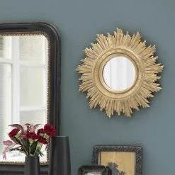 MAISON TILLEUL Miroir Soleil Style Baroque Doré 45 Cm - Manderley - Dorado