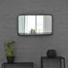 DECOCLICO FACTORY Miroir Rectangulaire En Métal Noir Avec étagère 60 X 35 Cm - Bricklane - Intérieur/extérieur - Negro -Miroir Soldes Boutique 67620812 1