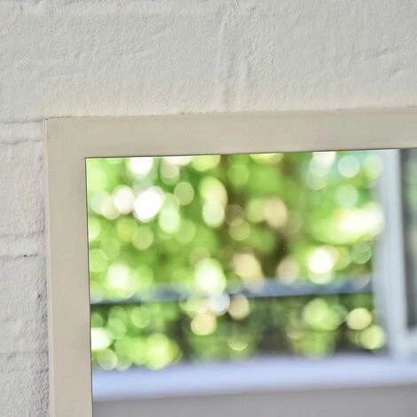 DECOCLICO FACTORY Miroir Verrière Atelier Rectangulaire En Métal Blanc 140 X 75 Cm - Barney - Intérieur/extérieur - Blanco 4 DECOCLICO FACTORY Miroir Verrière Atelier Rectangulaire En Métal Blanc 140 X 75 Cm - Barney - Intérieur/extérieur - Blanco – Image 2