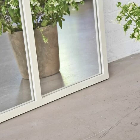 DECOCLICO FACTORY Miroir Verrière Atelier Rectangulaire En Métal Blanc 140 X 75 Cm - Barney - Intérieur/extérieur - Blanco 6 DECOCLICO FACTORY Miroir Verrière Atelier Rectangulaire En Métal Blanc 140 X 75 Cm - Barney - Intérieur/extérieur - Blanco – Image 4