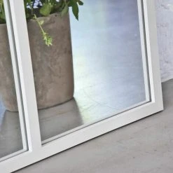 DECOCLICO FACTORY Miroir Verrière Atelier Rectangulaire En Métal Blanc 140 X 75 Cm - Barney - Intérieur/extérieur - Blanco 11 DECOCLICO FACTORY Miroir Verrière Atelier Rectangulaire En Métal Blanc 140 X 75 Cm - Barney - Intérieur/extérieur - Blanco -Miroir Soldes Boutique 67620814 5