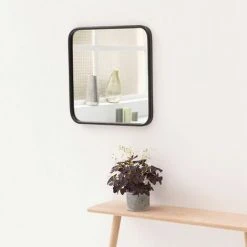 DECOCLICO FACTORY Miroir Carré En Métal Noir 45 X 45 Cm - Uptown - Intérieur/extérieur - Negro -Miroir Soldes Boutique 67620819 5