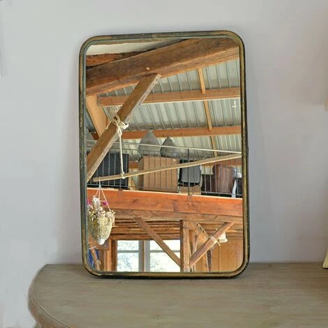 COTE TABLE Miroir Aziru Lagon Doré 60x42 Cm - Doré 3 COTE TABLE Miroir Aziru Lagon Doré 60x42 Cm - Doré