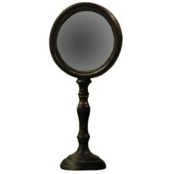 CHEHOMA Miroir Sorcière Convexe Pied 13x08x23 Cm - Noir