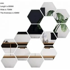 Miroir Hexagonal Pour Porte D'Armoire Géométriques Hexagone Muraux Miroirs Bricolage Décoratif 3D Hexagone Acrylique Miroir Pour La Maison Salon Canapé Tv Réglage Décoration Murale Argent,Tanètue 8 Miroir Hexagonal Pour Porte D'Armoire Géométriques Hexagone Muraux Miroirs Bricolage Décoratif 3D Hexagone Acrylique Miroir Pour La Maison Salon Canapé Tv Réglage Décoration Murale Argent,Tanètue -Miroir Soldes Boutique 67650417 2