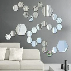 Miroir Hexagonal Pour Porte D'Armoire Géométriques Hexagone Muraux Miroirs Bricolage Décoratif 3D Hexagone Acrylique Miroir Pour La Maison Salon Canapé Tv Réglage Décoration Murale Argent,Tanètue 10 Miroir Hexagonal Pour Porte D'Armoire Géométriques Hexagone Muraux Miroirs Bricolage Décoratif 3D Hexagone Acrylique Miroir Pour La Maison Salon Canapé Tv Réglage Décoration Murale Argent,Tanètue -Miroir Soldes Boutique 67650417 4