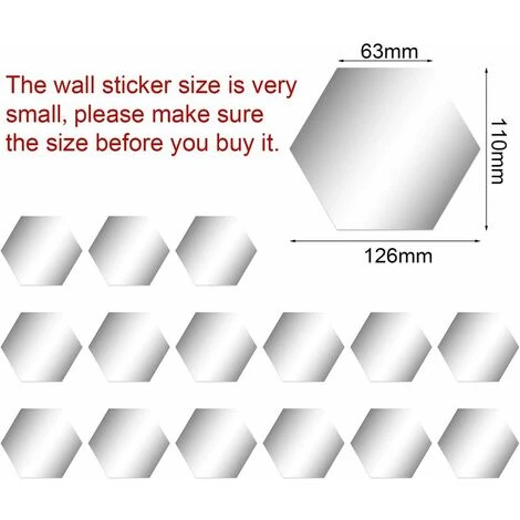 24 Pièces Réglage Miroir Acrylique Amovible Décalque Autocollant Mural Pour Maison Salon Chambre Décor (Style 3),Tanètue 4 24 Pièces Réglage Miroir Acrylique Amovible Décalque Autocollant Mural Pour Maison Salon Chambre Décor (Style 3),Tanètue – Image 2