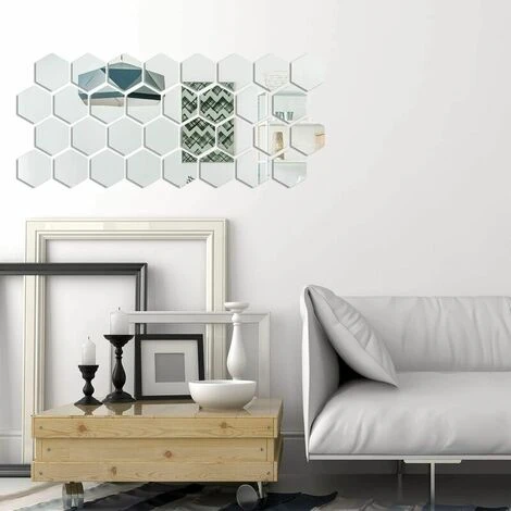 24 Pièces Réglage Miroir Acrylique Amovible Décalque Autocollant Mural Pour Maison Salon Chambre Décor (Style 3),Tanètue 5 24 Pièces Réglage Miroir Acrylique Amovible Décalque Autocollant Mural Pour Maison Salon Chambre Décor (Style 3),Tanètue – Image 3