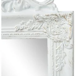 MAISONCHIC Miroir Sur Pied Style Baroque Miroir Déco / Miroir Salon 160 X 40 Cm Blanc -Miroir Soldes Boutique 67652365 4