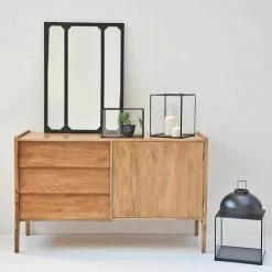 DECOCLICO FACTORY Miroir Verrière Atelier En Métal Rectangulaire Noir 60 X 83 Cm - Bricklane - Intérieur/extérieur - Negro -Miroir Soldes Boutique 67676958 2